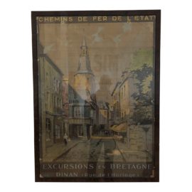 Vintage "Chemins De Fer De l'Etat Pour Dinan" French Poster