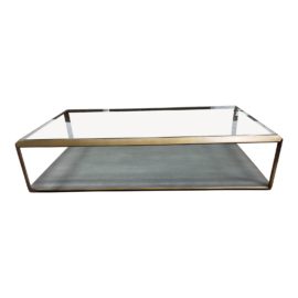 NEW Four Hands Bentley Shagreen Shadow Box Coffee Table. Original Price: $1,115