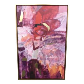 Wendover Art - NEW Rosy Abstract in Float Frame. Original Price: $1,287
