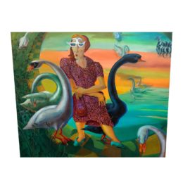 Nancy Renfro - Swan Lady Original Painting. Original Price: $6,000