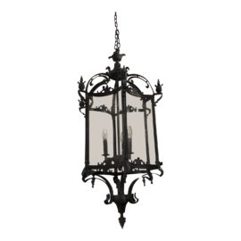 Restoration Hardware 4ft 19th C. Salerno Streetlight Pendant. Original Price: $2,695