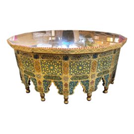 Moroccan Hand-Painted Coffee Table