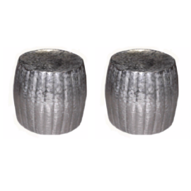 NEW Pair of Metal Sam Round Stools / Side Tables. Original Price: $640