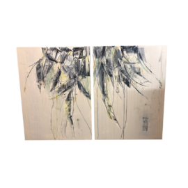 "Margaritaville" Mixed Media Original Diptych Isabel Wyatt
