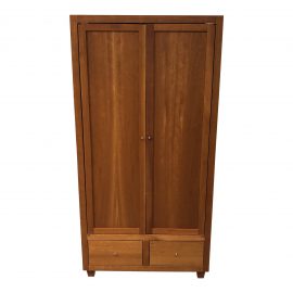 Cherry Finish Two Door + Drawers Storage Cabinet