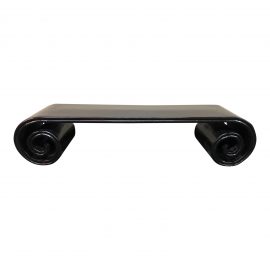 Black Lacquer Scroll Cocktail Table. Original Price: 800