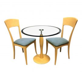 A.Sibau Bistro Table + Two Chairs