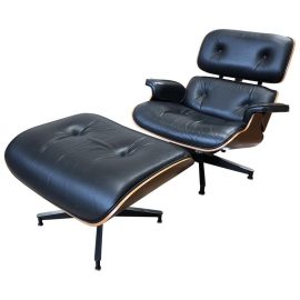 Herman Miller Eames Leather Lounger + Ottoman