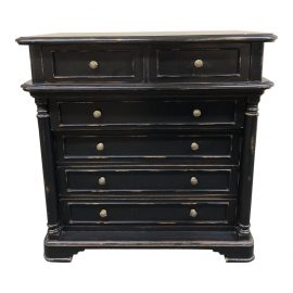 Six Drawer Distressed Wood Dresser. Original Price: $4,000