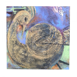 Original Artwork Gilded Peacock