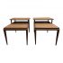 Pair of Mid-Century Walnut Step Back Side Tables