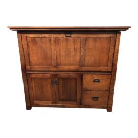 Mission Style Drop Front Secretary