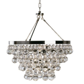 Robert Abbey Four Light Chrome Bling Chandelier. Original Price: $1,260