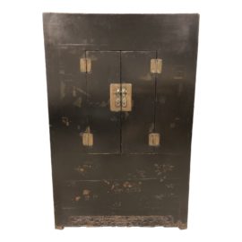 Black Lacquered Chinese Cabinet from Gumps. Original Price: $11,000