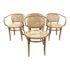 Set of Four Model 33 B9 Le Corbusier Caned Bentwood Chairs