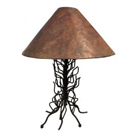 Iron Branch Table Lamp + Metal Shade