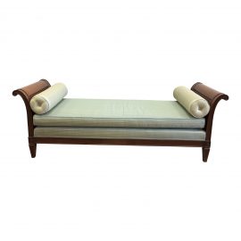 Custom Nancy Corzine Fabric + Wood Daybed/Bench. Original Price: $6,500