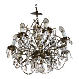 Eight Light Crystal Chandelier by Sonneman