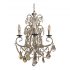 Five-Light Silver Finish + Mercury Crystal Chandelier