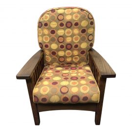 Arts & Crafts Wood + Fabric Arm Chair