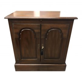Traditional Style Wood Two Door Side Table