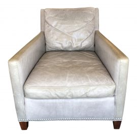 Distressed Leather Arm Chair by Crate and Barrel. Original Price: $1,699