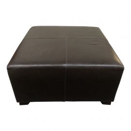 Contemporary Leather Ottoman