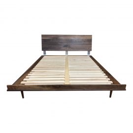 Queen Size Design Within Reach Nelson Thin Edge Walnut Bed Frame. Original Price: $3,995