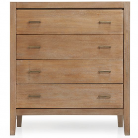 Crate & Barrel Dawson Grey Wash Four Drawer Dresser. Original Price: $1,000
