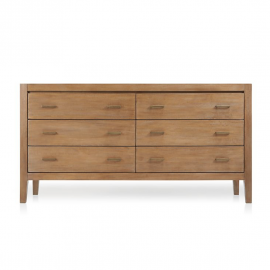 Crate & Barrel Dawson Grey Wash Six Drawer Dresser. Original Price: $1,200