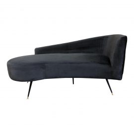 NEW Safavieh - Evangeline Black Velvet Settee. Original Price: $450