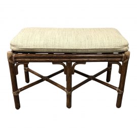 McGuire Mid-20th Century Bentwood Ottoman