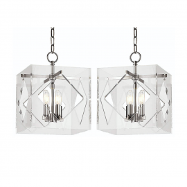 Hudson Valley Four Light Travis Pendants - a Pair.