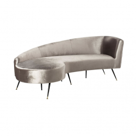 NEW Safavieh - Evangeline Champagne Velvet Sofa. Original Price: $749