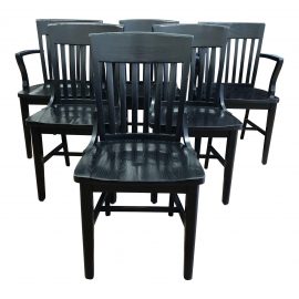 Community Americana Solid Oak Chairs - Set of Six. Original Price: $2,328