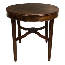 Antique Round Wood Occasional Table. Original Price: $2,395