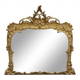 1850's French Chateau Rococo Gilt Mirror. Original Price: $12,000