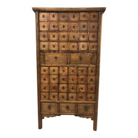 Vintage Chinese Wood Apothecary Cabinet