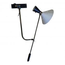 NEW Obsolete Cream & Brass Swing Arm Sconce. Original Price: $1,400