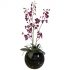 Decorative Silk Orchids In Round Planters