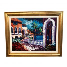 Menton-French Riviera, Signed Serigraph by Barbara McCann. Original Price: $1,449