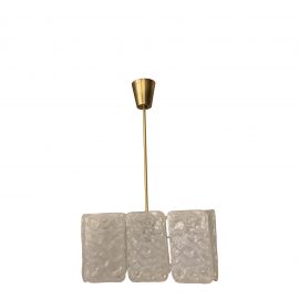 Mid-20th Century J.t. Kalmar Austrian Ice Glass Chandelier