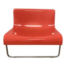Kartell Piero Lissoni Orange Form Lounge Chair. Original Price: $1,510