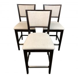 Custom Counter Stools by Canadel, Set of Three. Original Price: $1,317