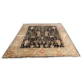 Handwoven Wool Area Rug From Pakistan - 8′ × 9′6″