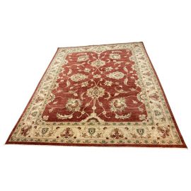 Hand Woven Rustic Red Area Rug - 9′2″ × 11′11″. Original Price: $2,350