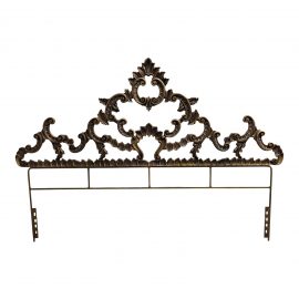 Mid-20th Century Hollywood Regency Gold Cast Iron Headboard
