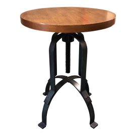 Rustic Industrial Adjustable Accent Table