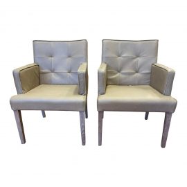 Furniture Classics Elroy Leather Arm Chairs - a Pair
