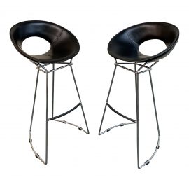 Modern Fasem Leather Apple Juice Bar Stools- A Pair